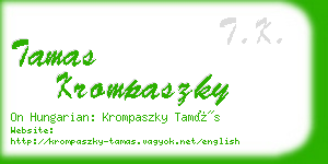 tamas krompaszky business card